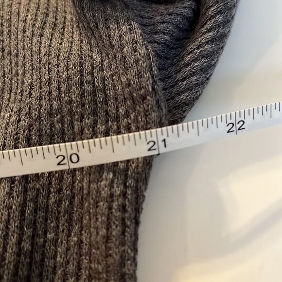 𝅺mudd gray long sleeve button front V-neck ribbed ties at waist oversized SZ M - Picture 11 of 12